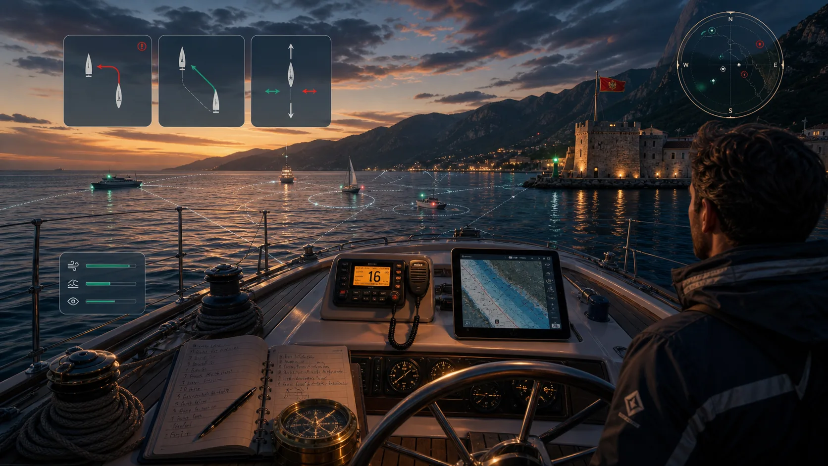 Rules-of-the-road, traffic and VHF game promo